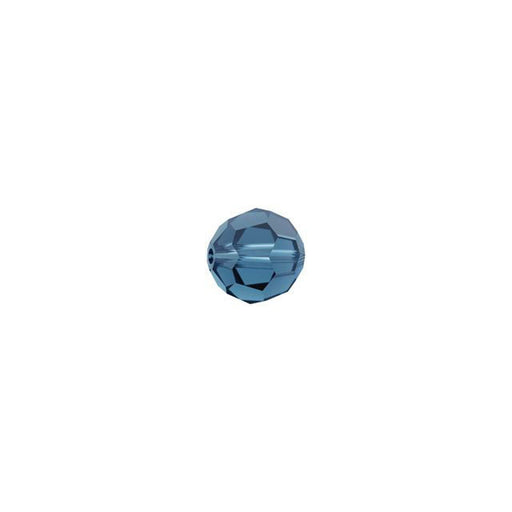 Swarovski® Crystal 5000 4mm Round Bead Montana Sapphire (1 Piece)