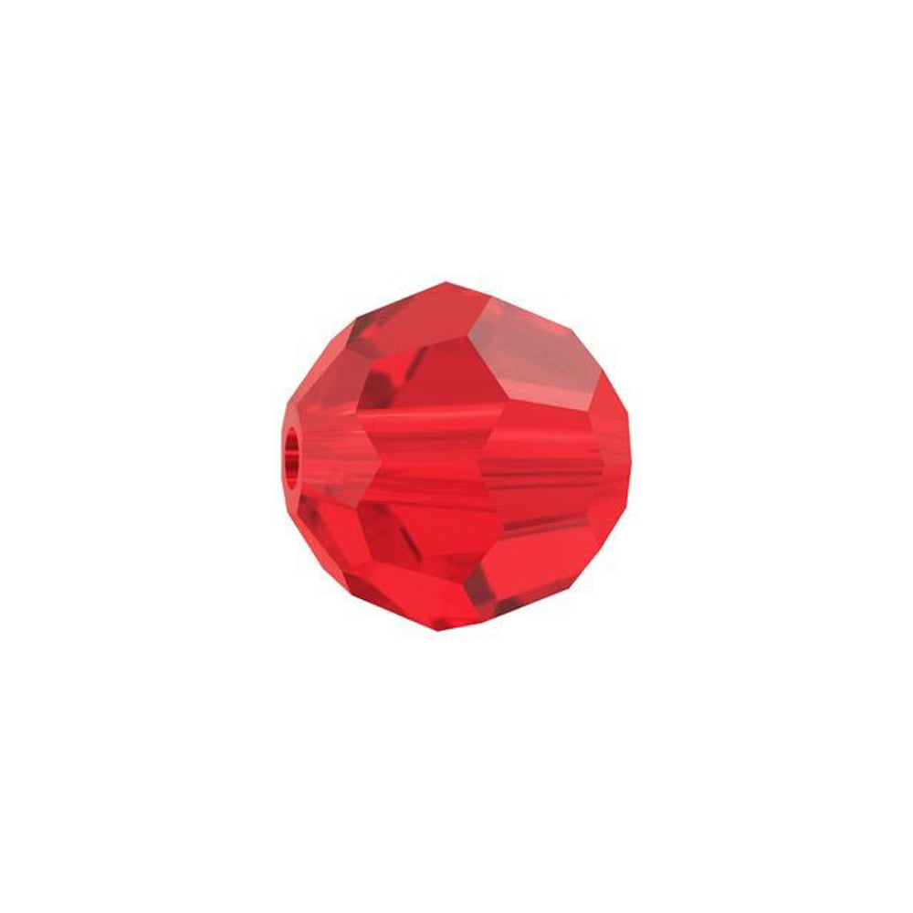 PRESTIGE Crystal, #5000 Round Bead 8mm, Light Siam (1 Piece)