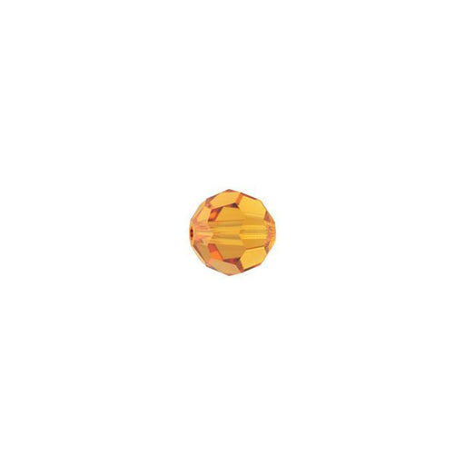 PRESTIGE Crystal, #5000 Round Bead 4mm, Topaz (1 Piece)