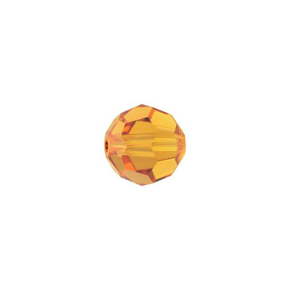 PRESTIGE Crystal, #5000 Round Bead 6mm, Topaz (1 Piece)