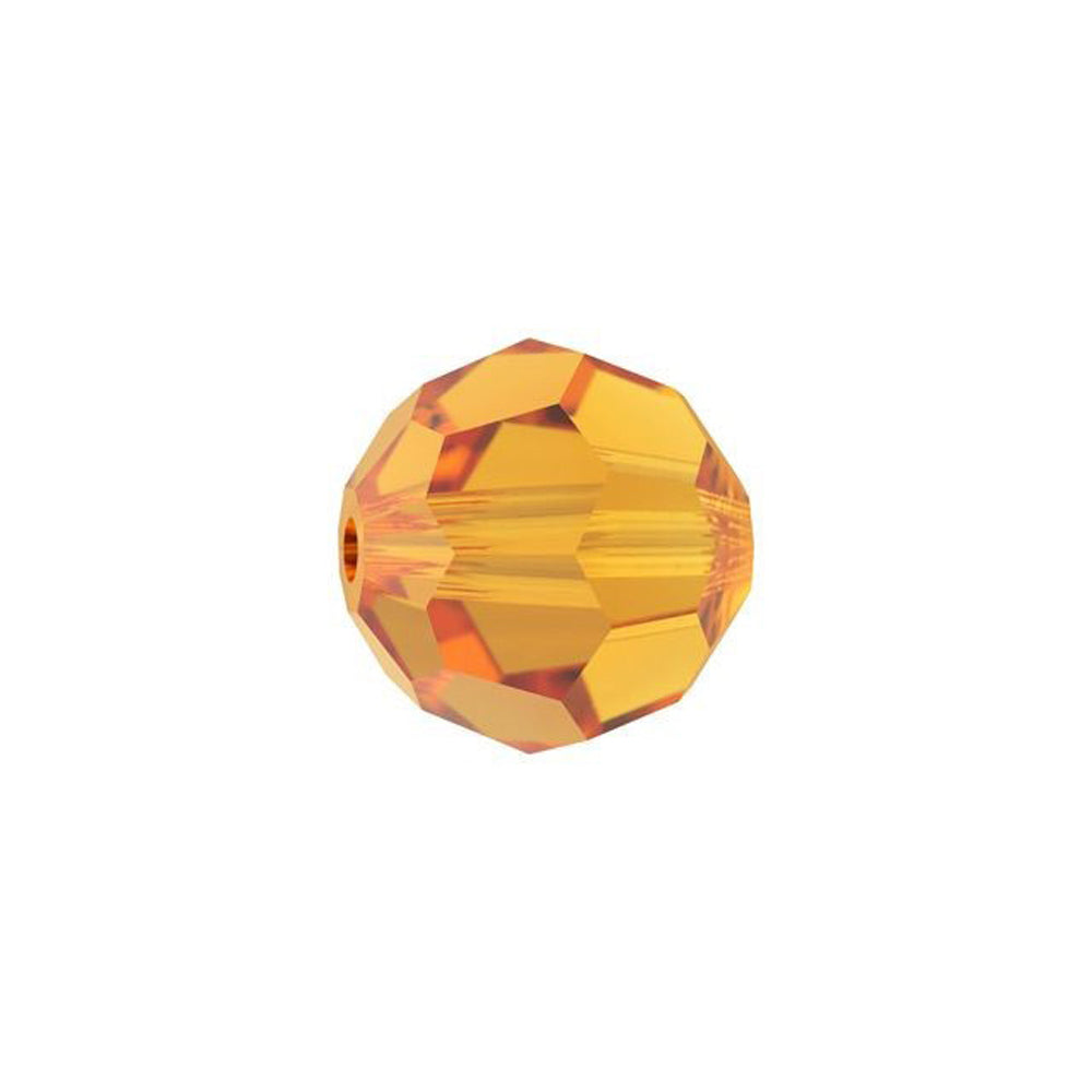 PRESTIGE Crystal, #5000 Round Bead 8mm, Topaz (1 Piece)