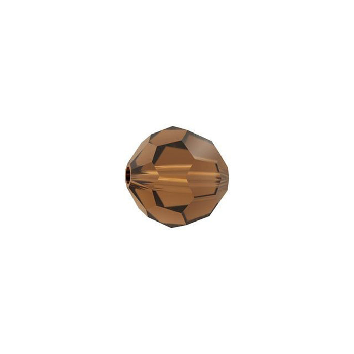 PRESTIGE Crystal, #5000 Round Bead 6mm, Smoked Topaz (1 Piece)