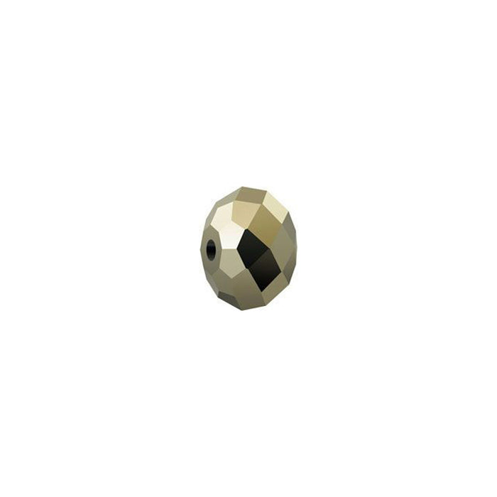 PRESTIGE Crystal, #5040 Briolette Bead 8mm, Metallic Light Gold 2X (1 Piece)