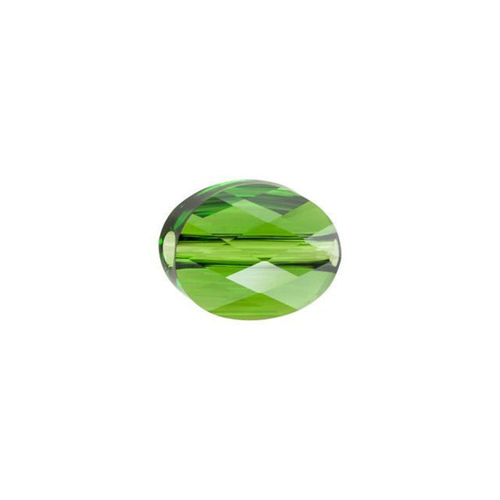 PRESTIGE Crystal, #5051 Mini Oval Bead 8x6mm, Fern Green (1 Piece)