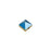 PRESTIGE Crystal, #5061 Square Spike 1-Hole Bead 5.5mm, Metallic Blue (1 Piece)