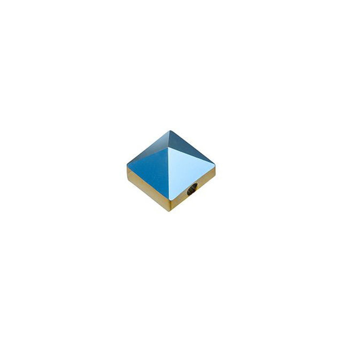 PRESTIGE Crystal, #5061 Square Spike 1-Hole Bead 5.5mm, Metallic Blue (1 Piece)