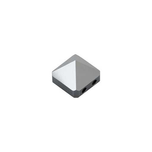 PRESTIGE Crystal, #5061 Square Spike 2-Hole Bead 7.5mm, Jet Hematite (1 Piece)