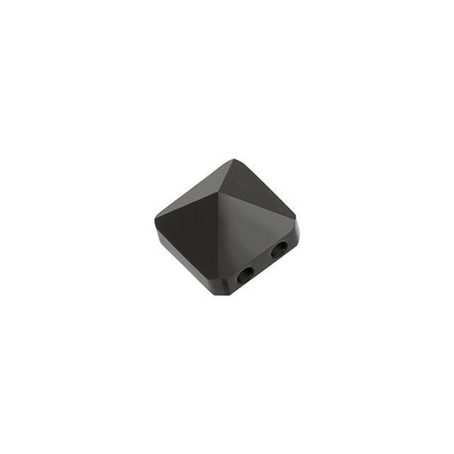 PRESTIGE Crystal, #5061 Square Spike 2-Hole Bead 7.5mm, Jet (1 Piece)