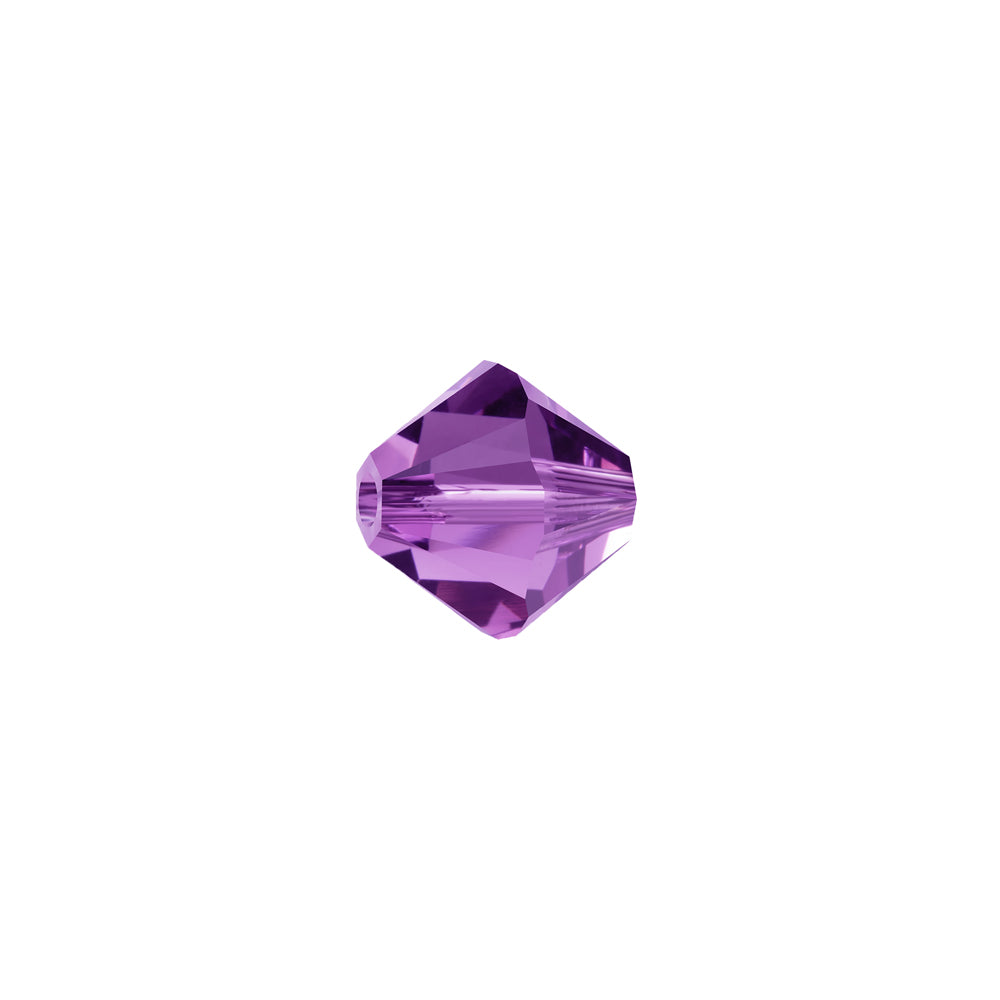 PRESTIGE Crystal, #5328 Bicone Bead 6mm, Amethyst (1 Piece)