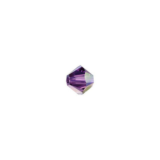 PRESTIGE Crystal, #5328 Bicone Bead 4mm, Amethyst AB (1 Piece)