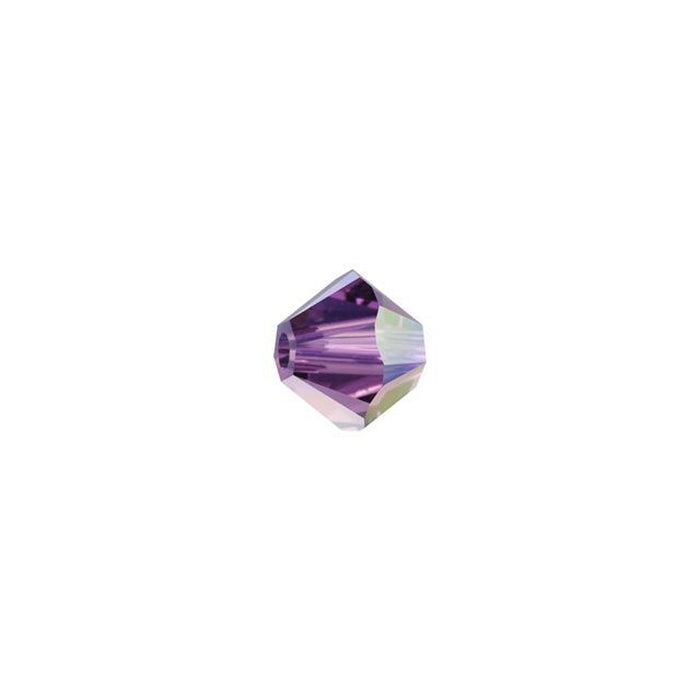 PRESTIGE Crystal, #5328 Bicone Bead 5mm, Amethyst AB (1 Piece)