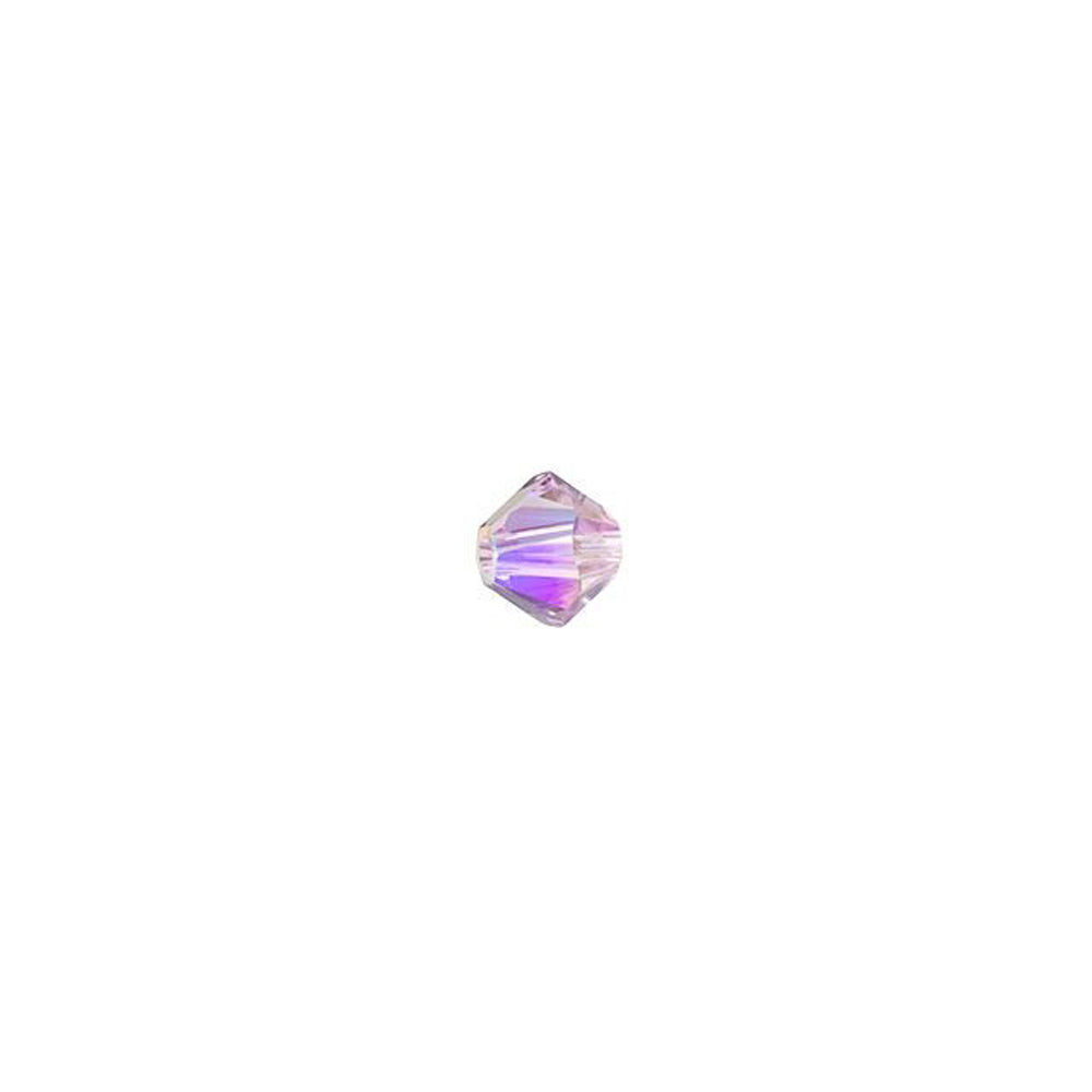PRESTIGE Crystal, #5328 Bicone Bead 3mm, Light Amethyst Shimmer 2X (1 Piece)