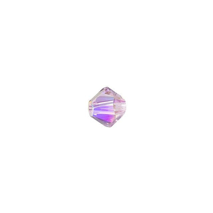 PRESTIGE Crystal, #5328 Bicone Bead 4mm, Light Amethyst Shimmer 2X (1 Piece)