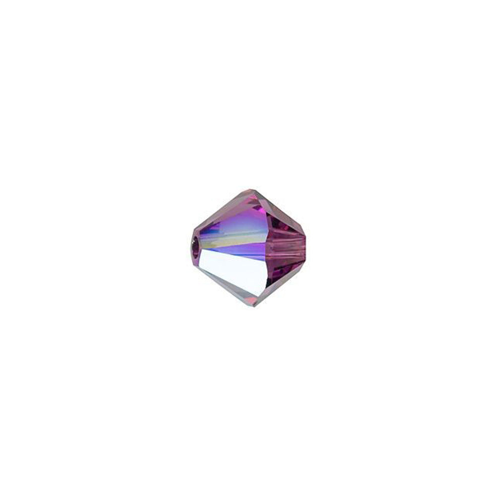 PRESTIGE Crystal, #5328 Bicone Bead 5mm, Amethyst Shimmer (1 Piece)