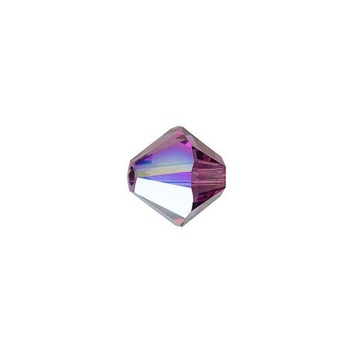 PRESTIGE Crystal, #5328 Bicone Bead 6mm, Amethyst Shimmer (1 Piece)