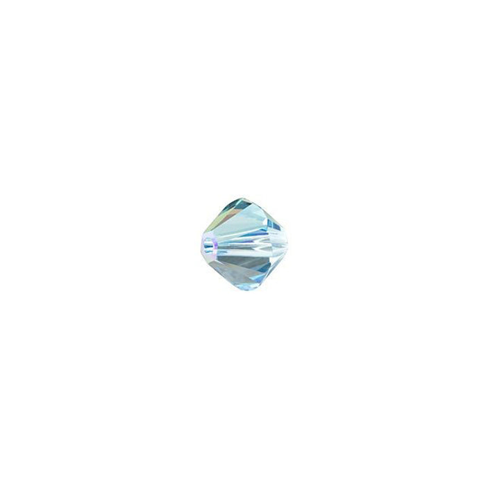 PRESTIGE Crystal, #5328 Bicone Bead 4mm, Aquamarine Shimmer (1 Piece)