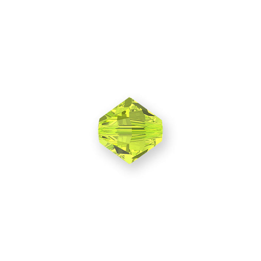 PRESTIGE Crystal, #5328 Bicone Bead 6mm, Citrus Green (1 Piece)