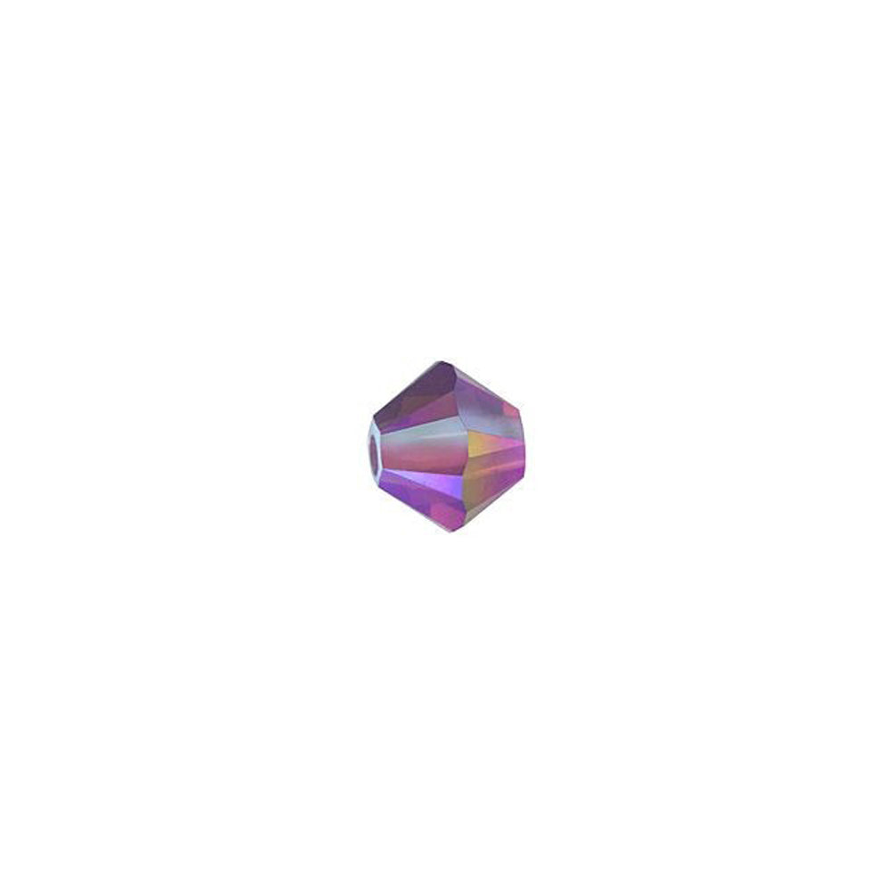 PRESTIGE Crystal, #5328 Bicone Bead 4mm, Cyclamen Opal Shimmer 2X (1 Piece)