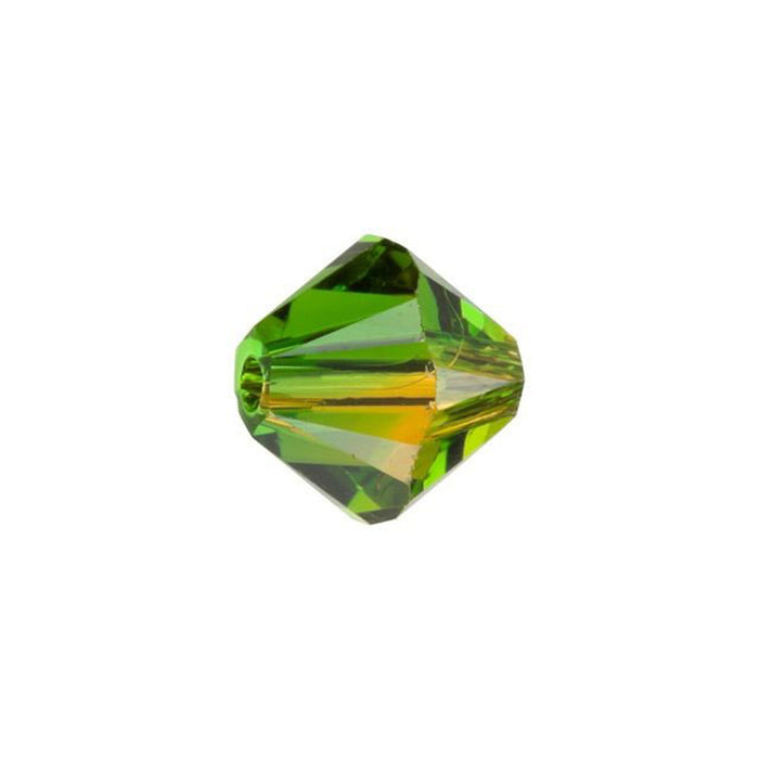 PRESTIGE Crystal, #5328 Bicone Bead 8mm, Fern Green-Topaz Blend (1 Piece)