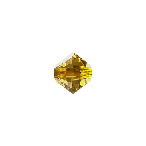 PRESTIGE Crystal, #5328 Bicone Bead 4mm, Golden Topaz (1 Piece)