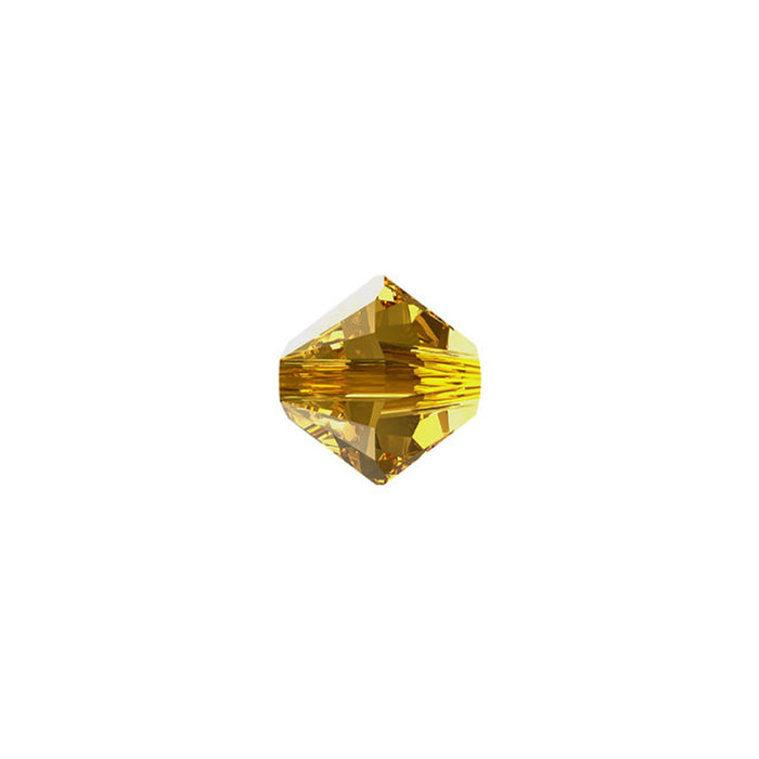 PRESTIGE Crystal, #5328 Bicone Bead 5mm, Golden Topaz (1 Piece)