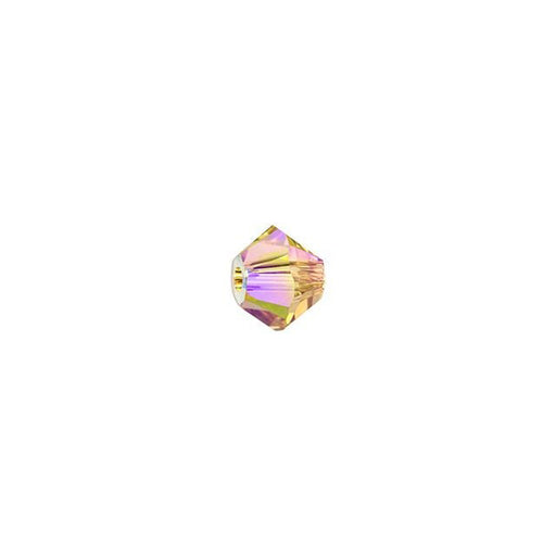 PRESTIGE Crystal, #5328 Bicone Bead 4mm, Light Colorado Topaz Shimmer 2X (1 Piece)