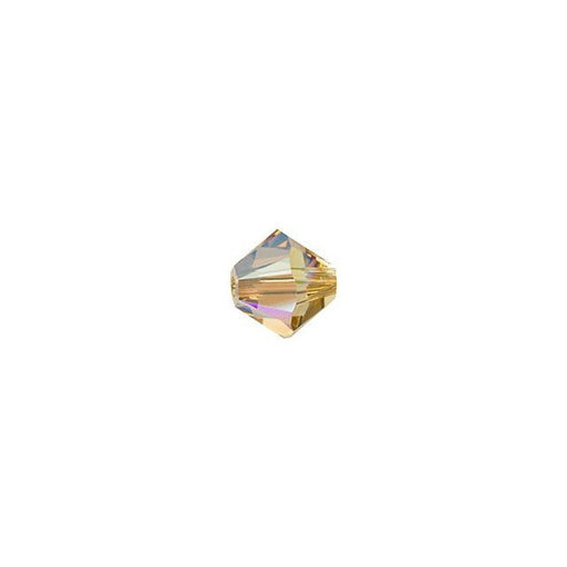 PRESTIGE Crystal, #5328 Bicone Bead 4mm, Light Colorado Topaz Shimmer (1 Piece)