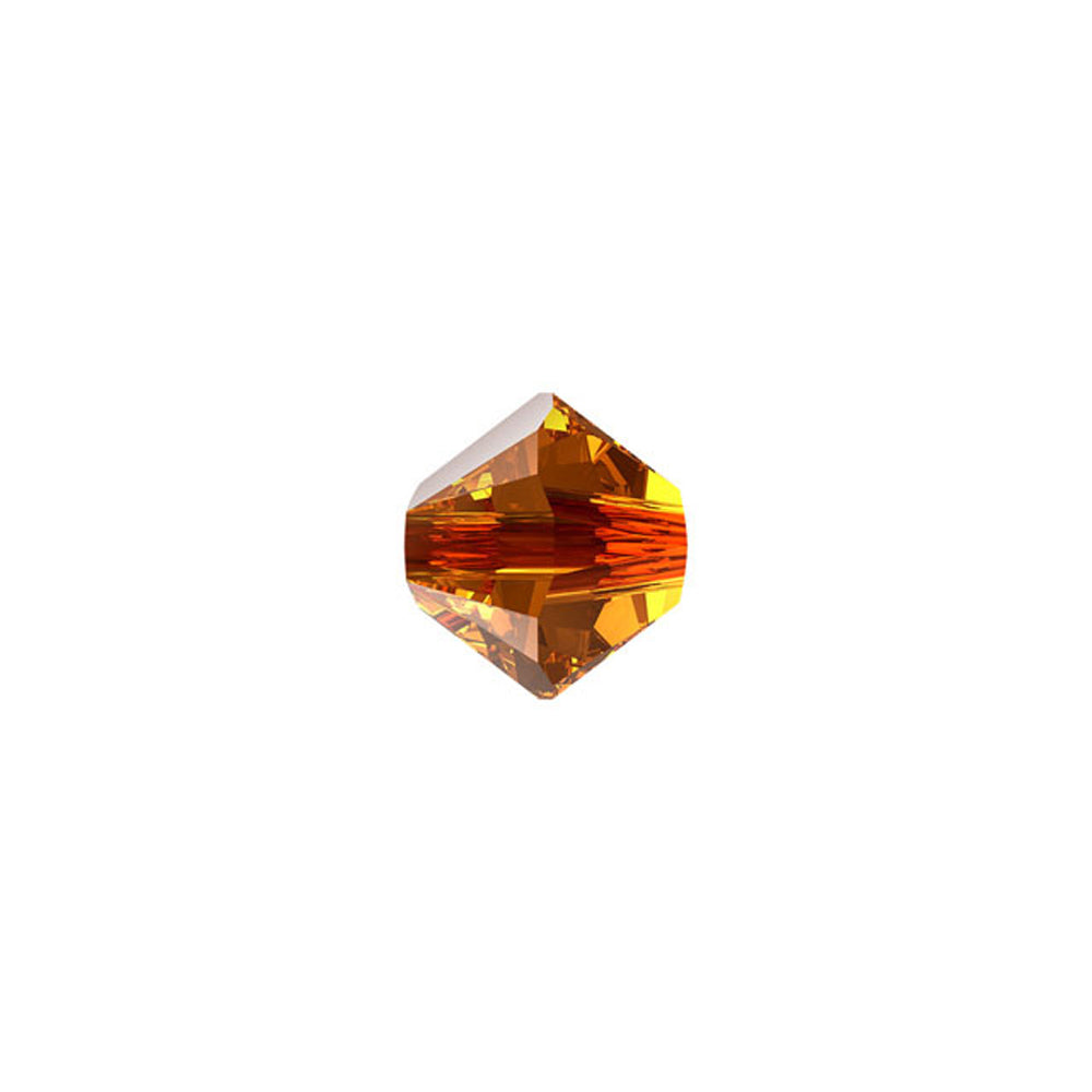 PRESTIGE Crystal, #5328 Bicone Bead 4mm, Light Amber (1 Piece)