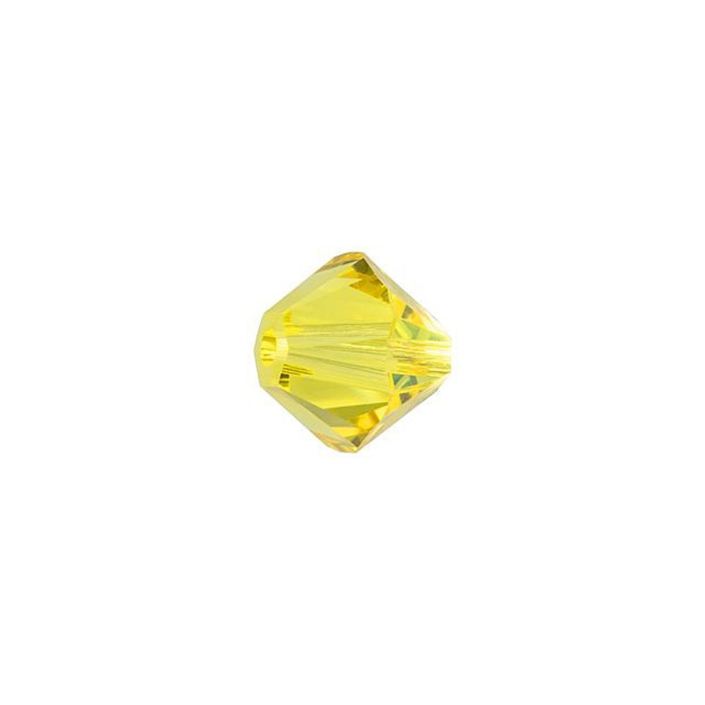PRESTIGE Crystal, #5328 Bicone Bead 6mm, Light Topaz (1 Piece)
