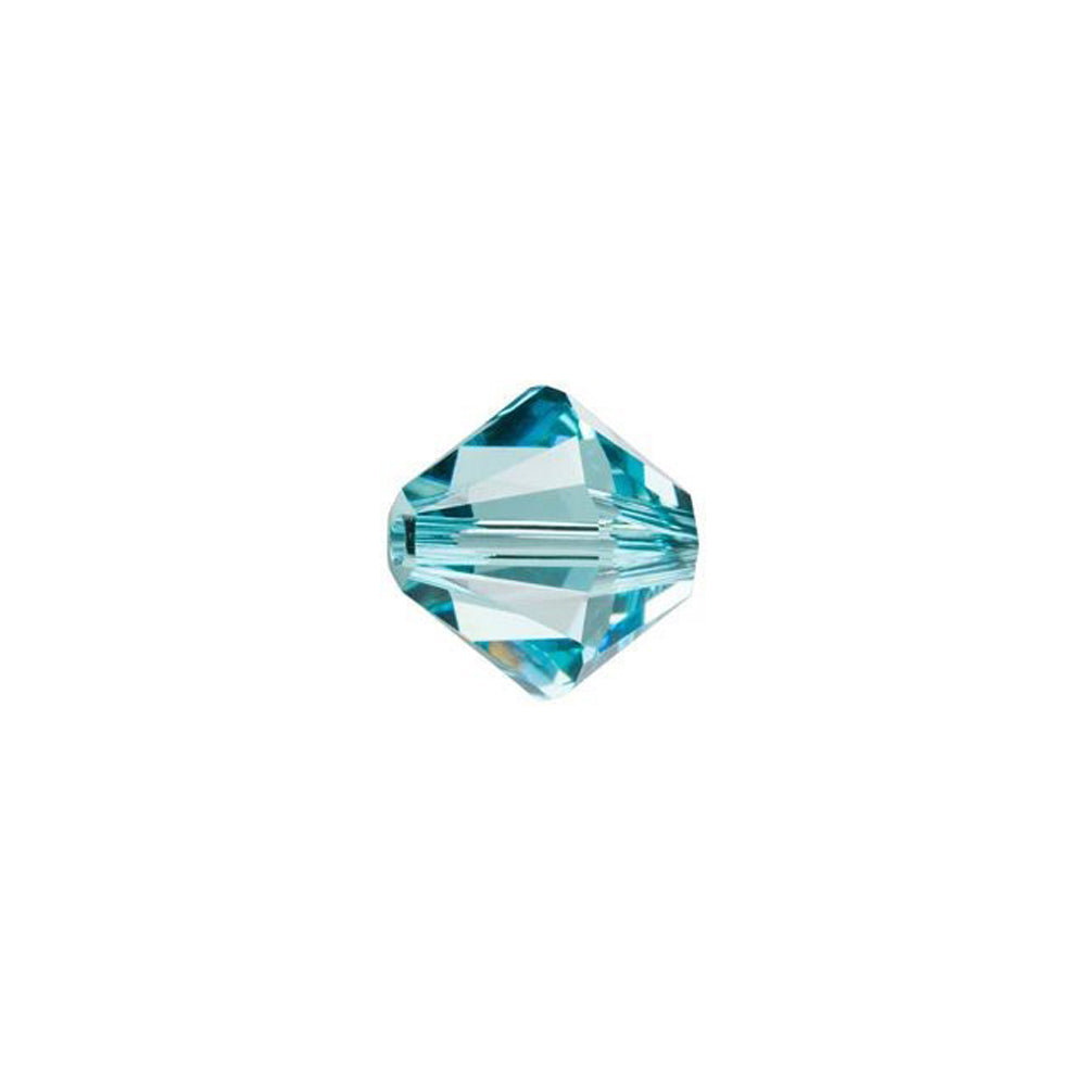 PRESTIGE Crystal, #5328 Bicone Bead 6mm, Light Turquoise (1 Piece)