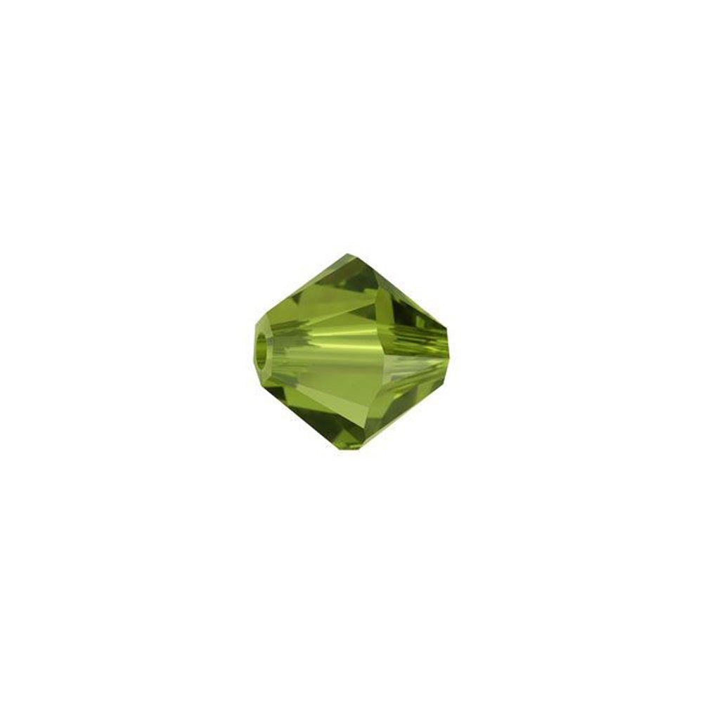 PRESTIGE Crystal, #5328 Bicone Bead 6mm, Olivine (1 Piece)
