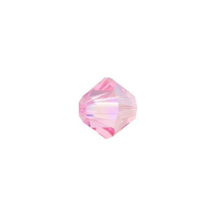 PRESTIGE Crystal, #5328 Bicone Bead 6mm, Light Rose AB (1 Piece)