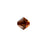 PRESTIGE Crystal, #5328 Bicone Bead 4mm, Smoked Amber (1 Piece)