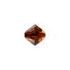 PRESTIGE Crystal, #5328 Bicone Bead 6mm, Smoked Amber (1 Piece)
