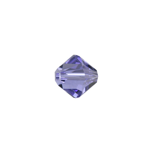 PRESTIGE Crystal, #5328 Bicone Bead 6mm, Tanzanite (1 Piece)