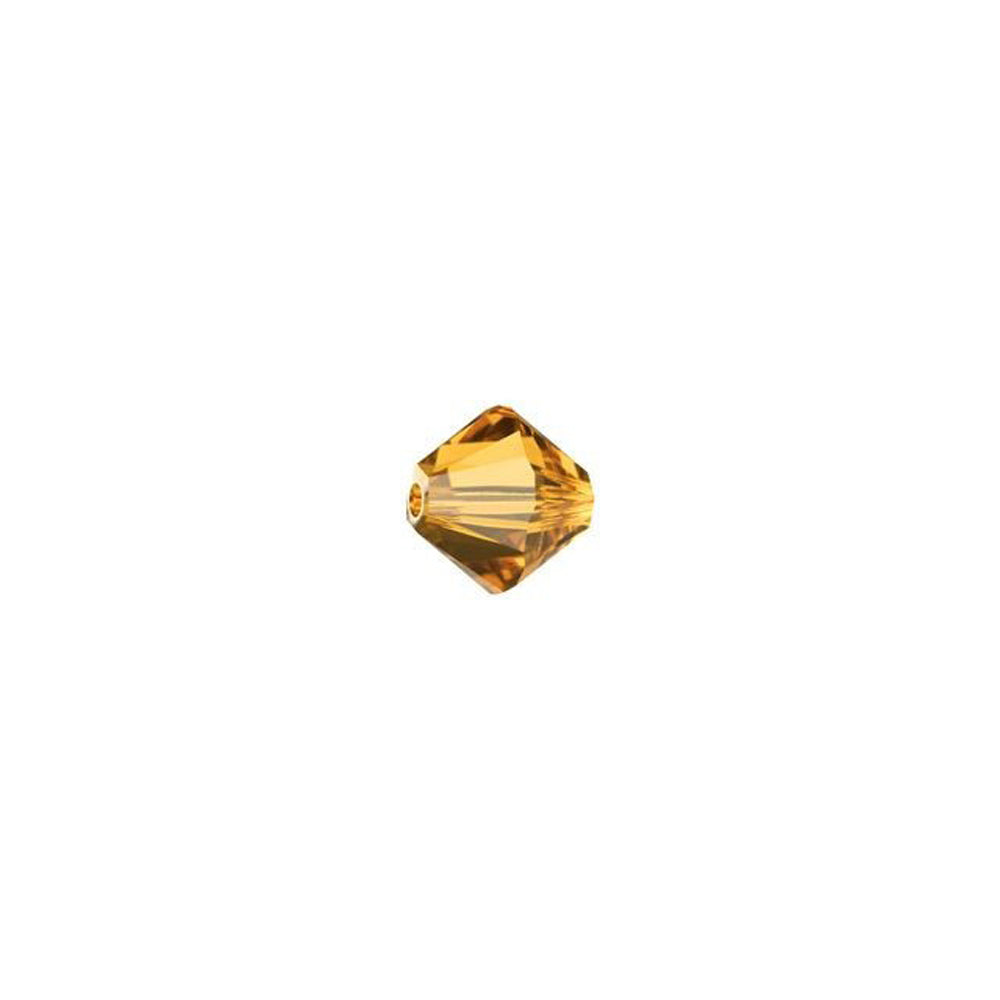 PRESTIGE Crystal, #5328 Bicone Bead 4mm, Topaz (1 Piece)