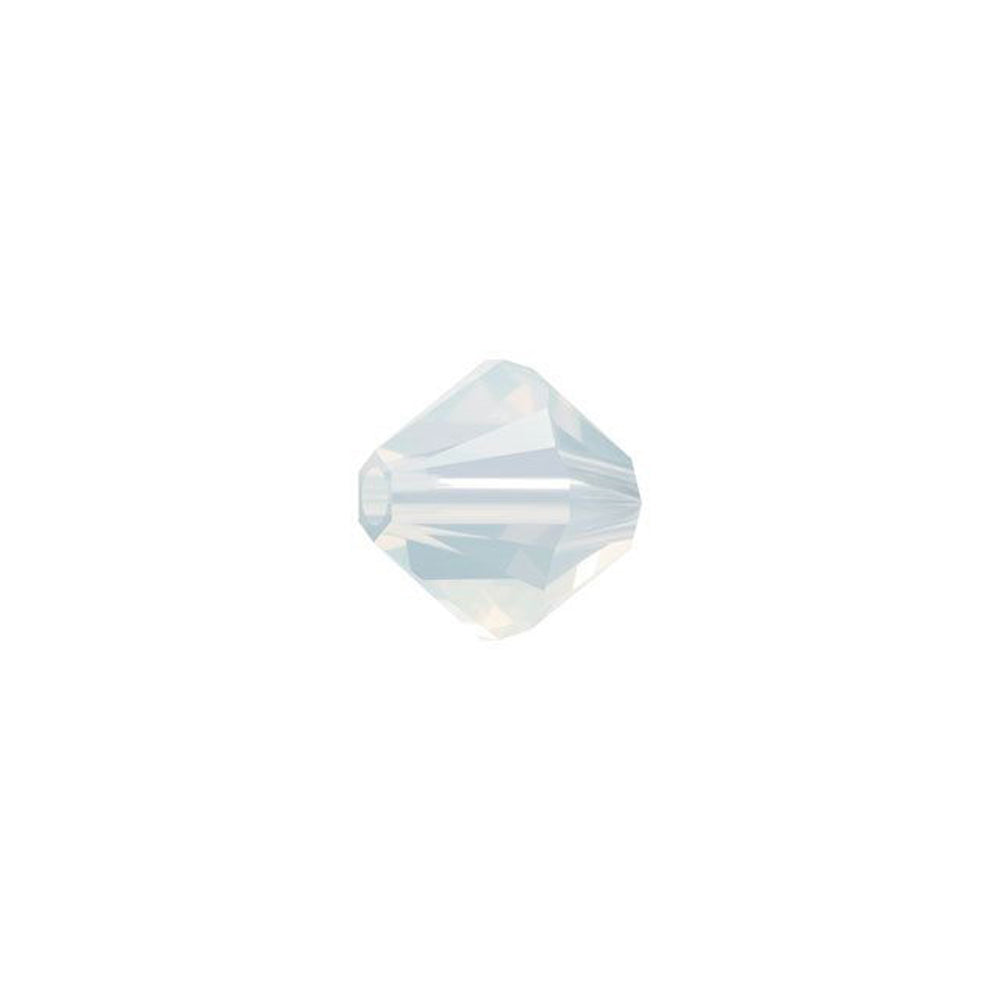 PRESTIGE Crystal, #5328 Bicone Bead 6mm, White Opal (1 Piece)