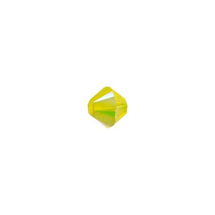 PRESTIGE Crystal, #5328 Bicone Bead 4mm, Yellow Opal AB (1 Piece)