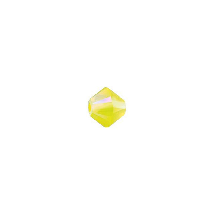 PRESTIGE Crystal, #5328 Bicone Bead 4mm, Yellow Opal Shimmer 2X (1 Piece)