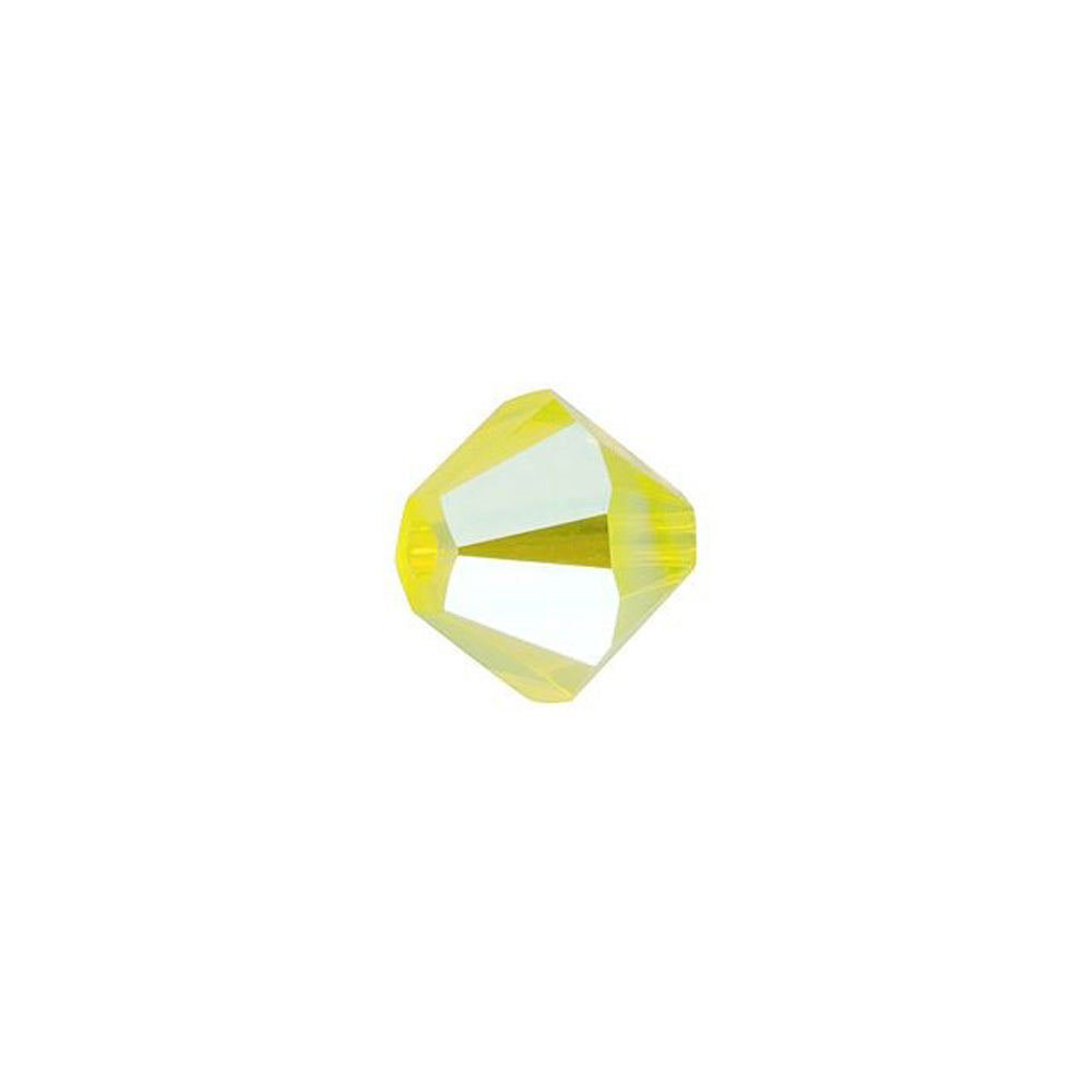 PRESTIGE Crystal, #5328 Bicone Bead 6mm, Yellow Opal Shimmer (1 Piece)