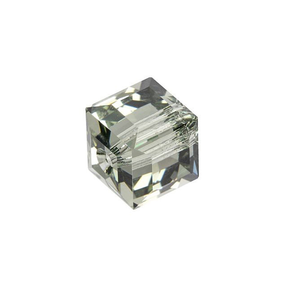 PRESTIGE Crystal, #5601 Faceted Cube Bead 8mm, Black Diamond (1 Piece)