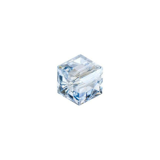 PRESTIGE Crystal, #5601 Faceted Cube Bead 6mm, Crystal Blue Shade (1 Piece)
