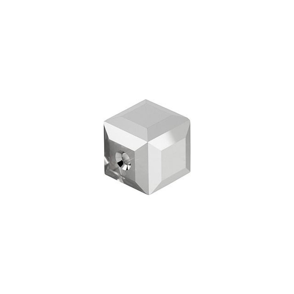 PRESTIGE Crystal, #5601 Faceted Cube Bead 6mm, Crystal Light Chrome (1 Piece)