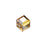 PRESTIGE Crystal, #5601 Faceted Cube Bead 6mm, Metallic Sunshine (1 Piece)