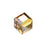 PRESTIGE Crystal, #5601 Faceted Cube Bead 8mm, Metallic Sunshine (1 Piece)