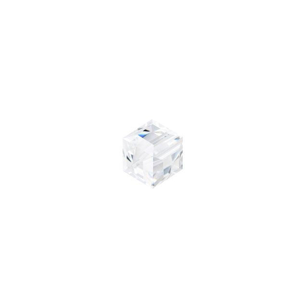 PRESTIGE Crystal, #5601 Faceted Cube Bead 4mm, Crystal (1 Piece)