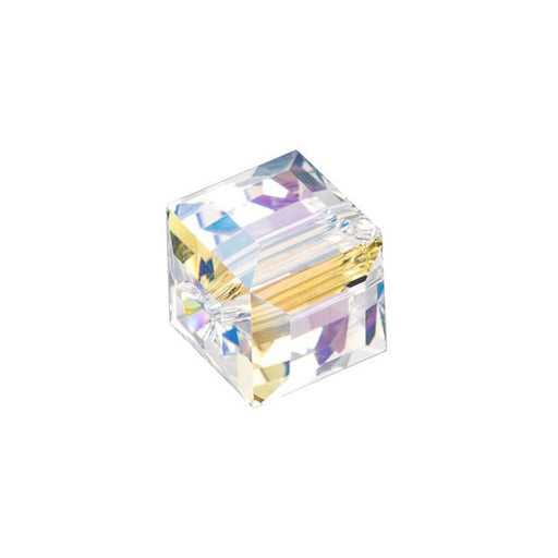 PRESTIGE Crystal, #5601 Faceted Cube Bead 8mm, Crystal Shimmer (1 Piece)