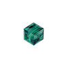 PRESTIGE Crystal, #5601 Faceted Cube Bead 6mm, Emerald (1 Piece)