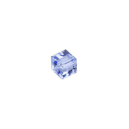 PRESTIGE Crystal, #5601 Faceted Cube Bead 4mm, Light Sapphire (1 Piece)