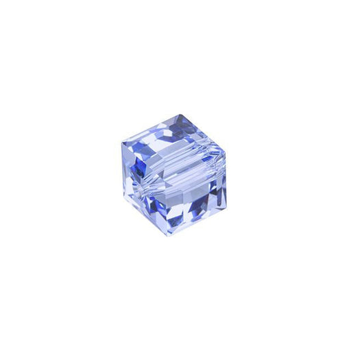 PRESTIGE Crystal, #5601 Faceted Cube Bead 6mm, Light Sapphire (1 Piece)